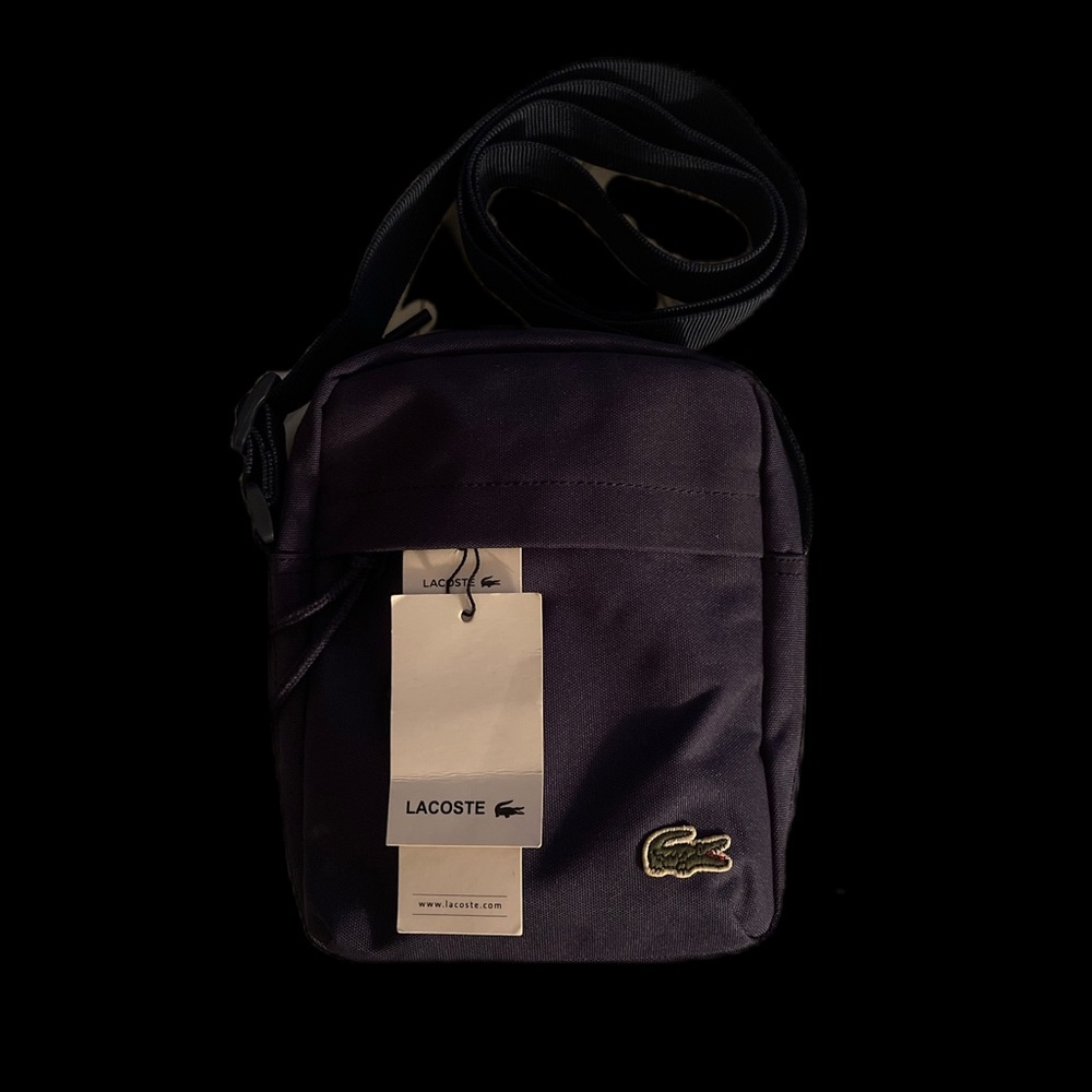 Lacoste Men's Blue Canvas Neocroc Messenger Bag